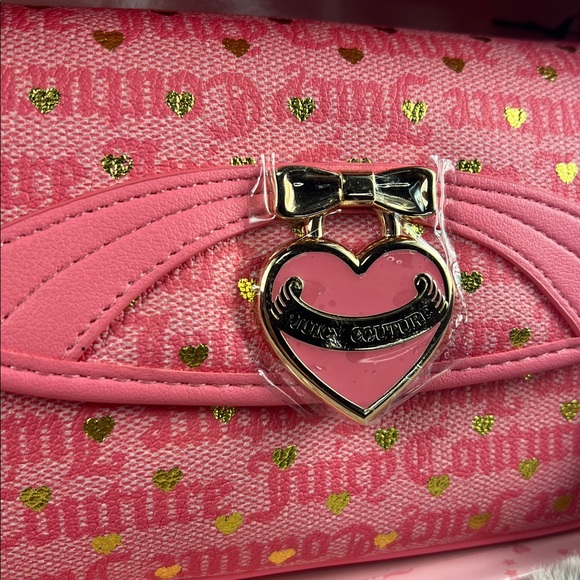 NWT Juicy Couture Pink Mini Shoulder Bag & Heart Coin Purse Gift Set - Y2K Vibes - Picture 3 of 6